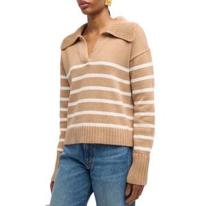 Veronica Beard Jovie Stripe Pullover V Neck 100% Cotton Sweater—GORGEOUS! NWT—XS